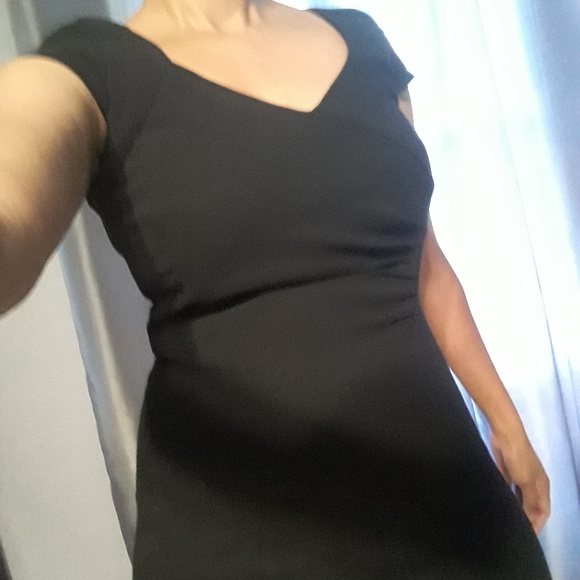 Hobbs London Sheath Dress Wool Navy - Picture 2 of 6